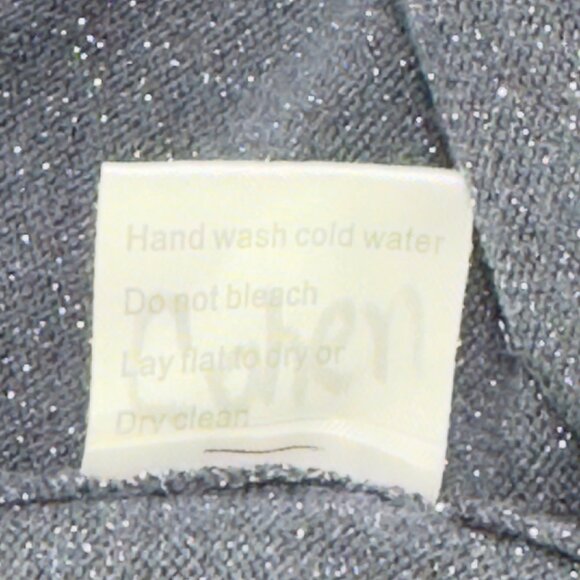 FONTANA Women’s Sweater Gray Black Jeweled Zipper Stretch LS Mock Turtle Size M - Picture 10 of 11